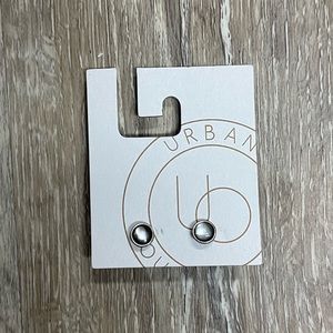 Urban Outfitters silver moonstone studs.